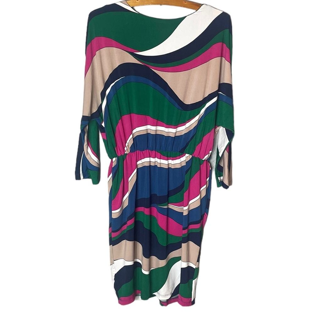 Trina Turk Women’s Birch Dress Size Medium Colorful Geometric Jersey - Picture 8 of 8